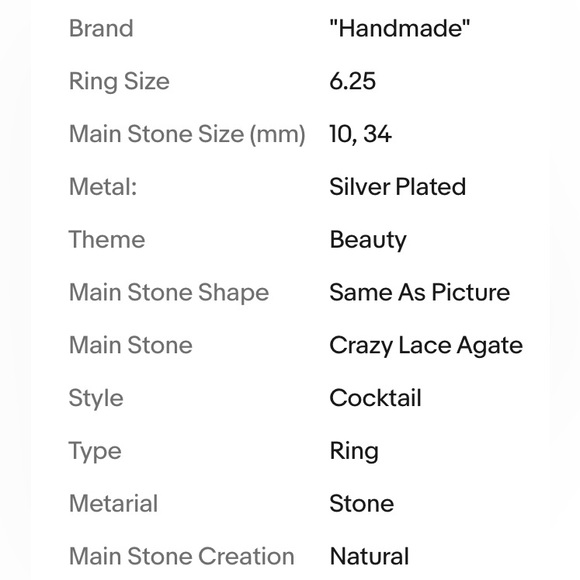 CRAZY LACE AGATE RING - Picture 5 of 9